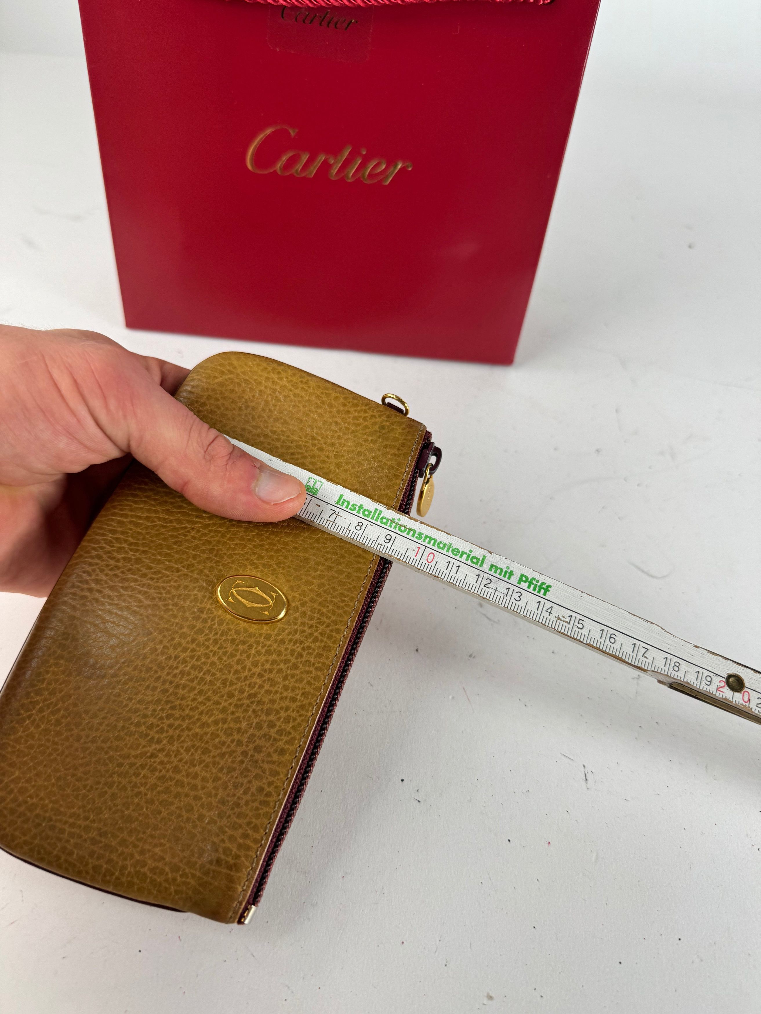 Cartier Vintage Leather Card Holder Yellow Size ONE SIZE - 9 Thumbnail