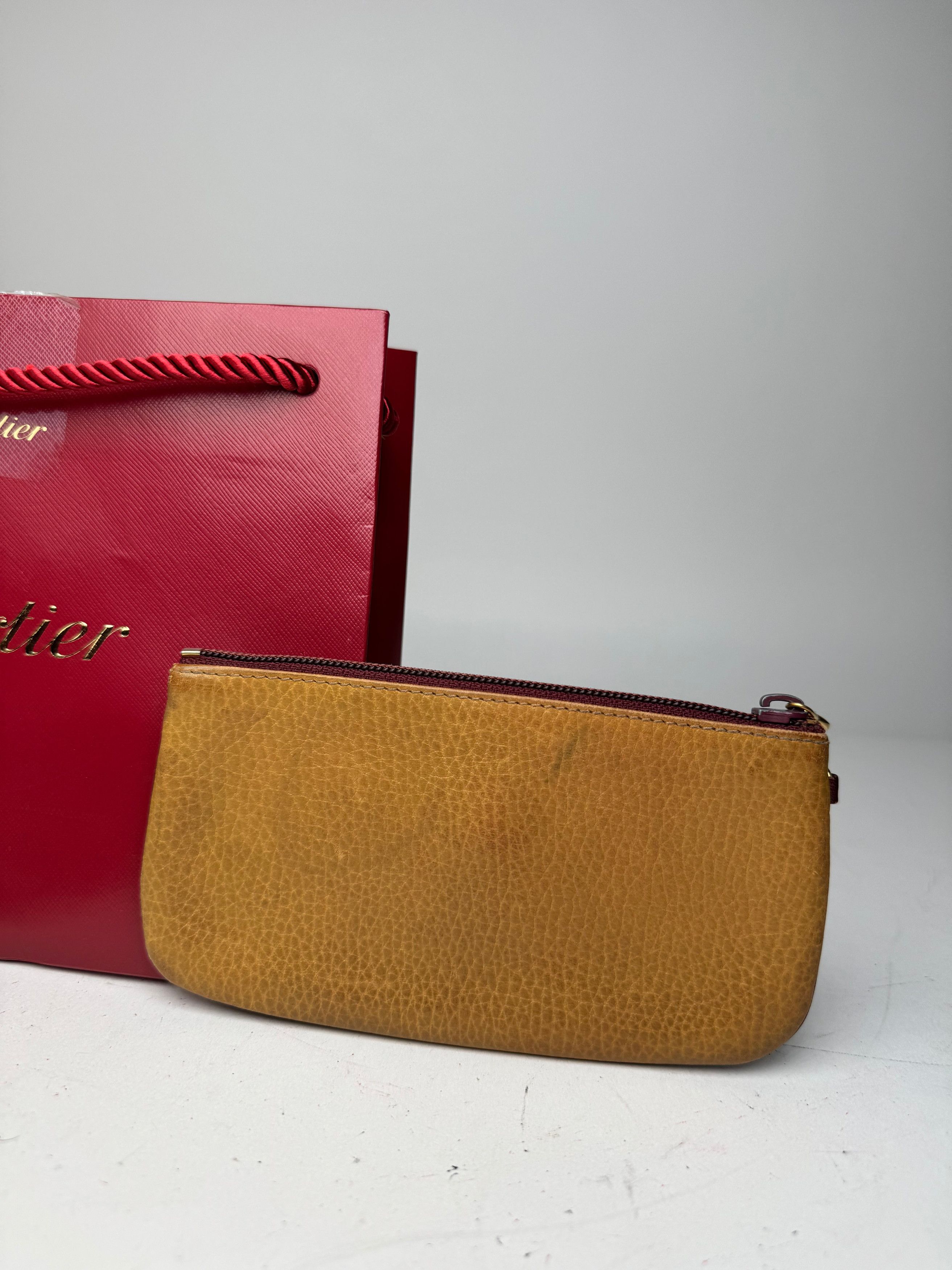 Cartier Vintage Leather Card Holder Yellow Size ONE SIZE - 8 Thumbnail