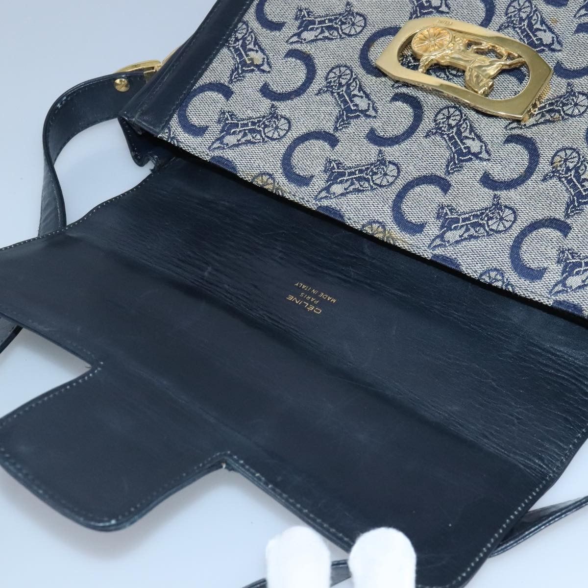 Celine Celine Horse Carriage Shoulder bag Macadam Canvas and leather Size ONE SIZE - 17 Thumbnail