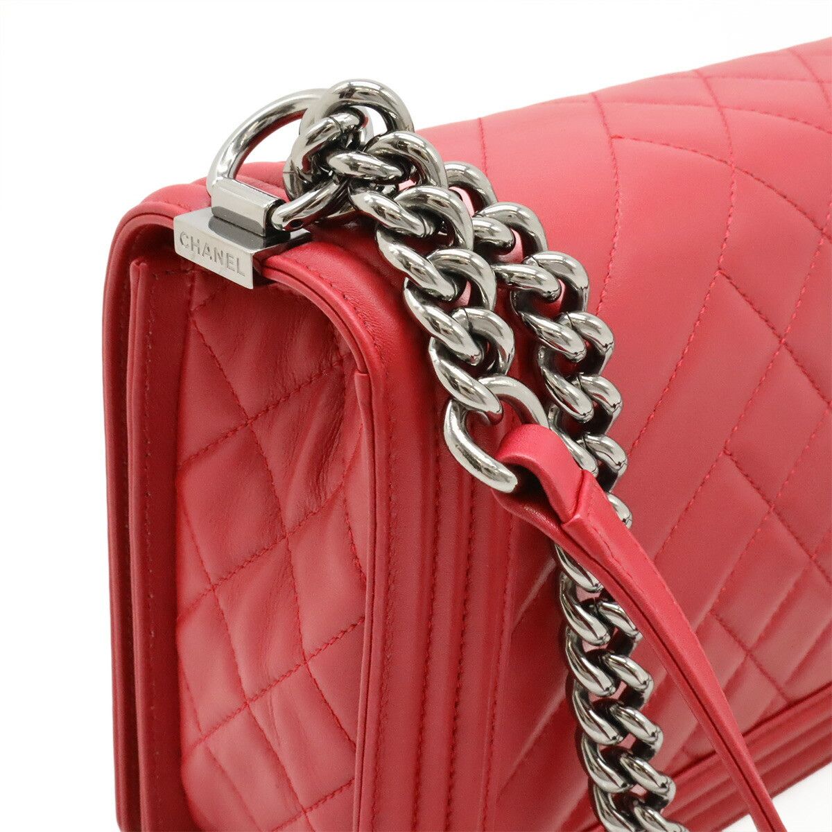 Chanel Chanel Chanel Boy Chanel Lambskin Shoulder Bag Leather Shoulder Bag DUTY FREE for USA Size ONE SIZE - 4 Thumbnail