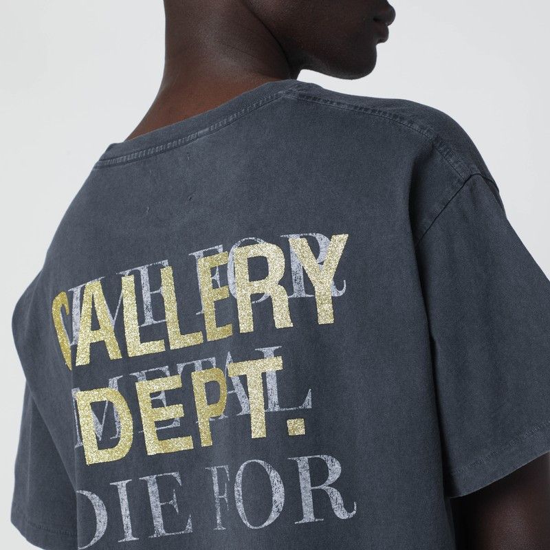 Gallery Dept. Black Live For Metal Vintage-Effect T-Shirt