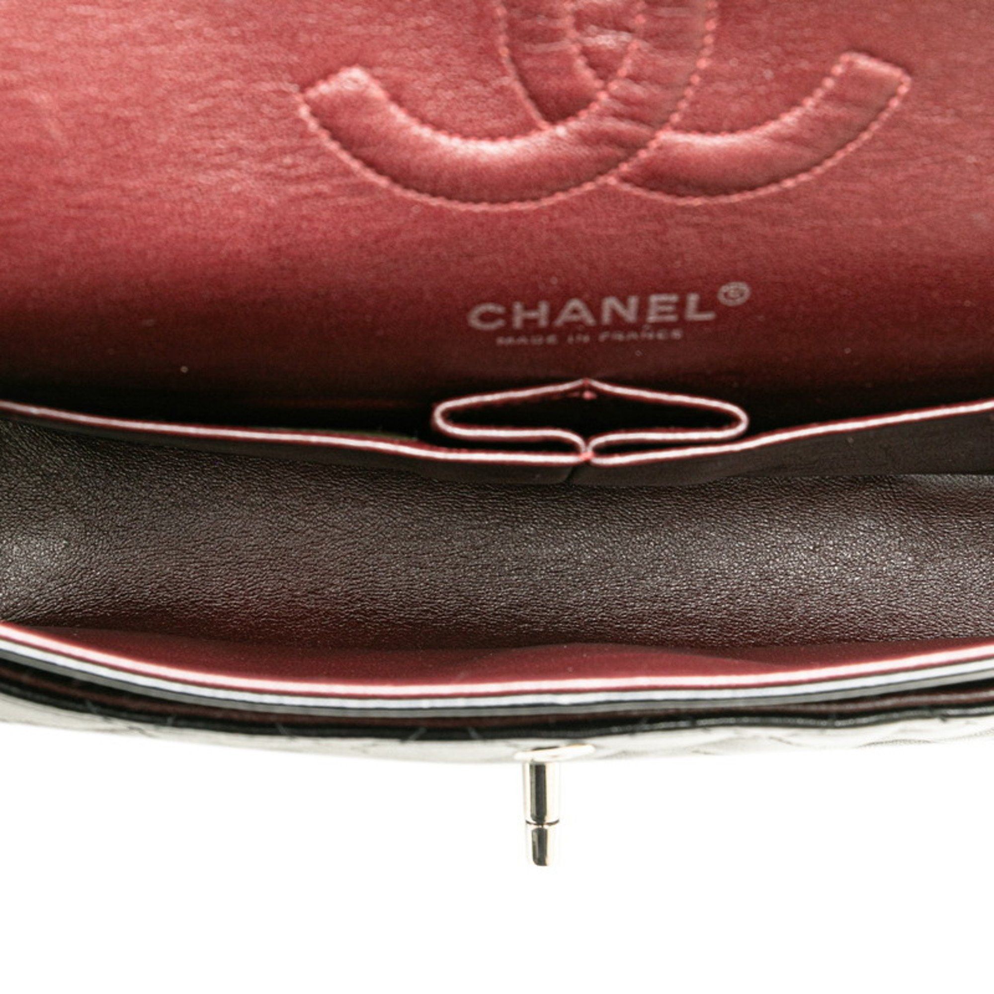 Chanel CHANEL Matelasse 25 Double Flap Coco Mark Chain Shoulder Bag in Black Lambskin for Women Size ONE SIZE - 4 Thumbnail