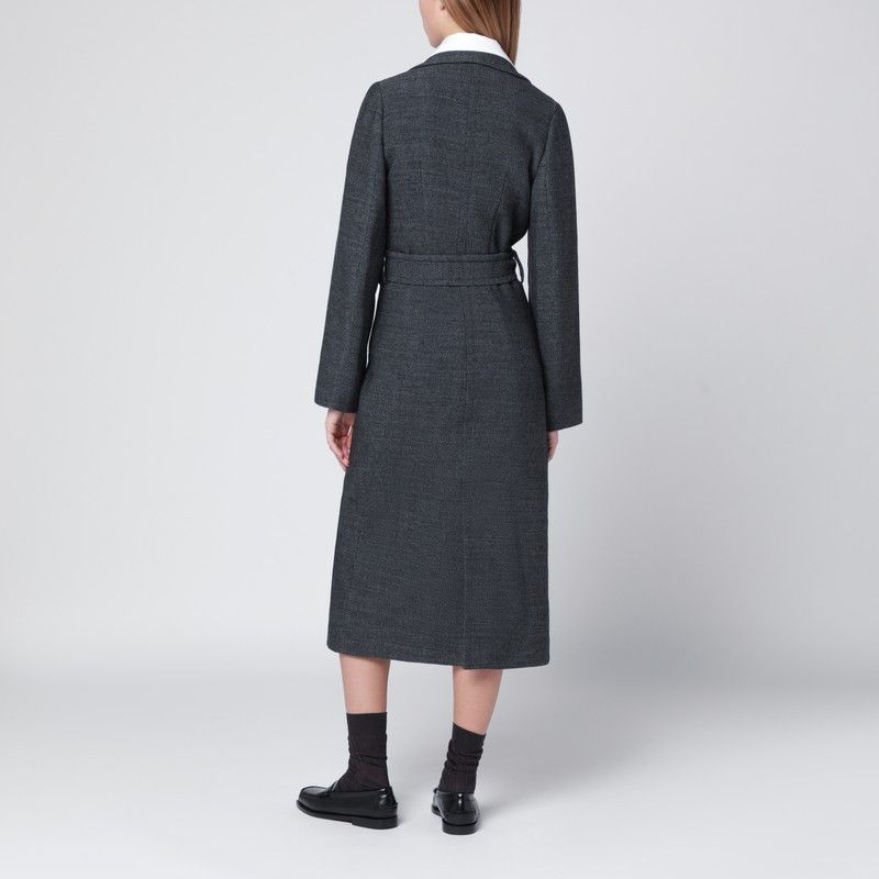 Namacheko Namacheko Grey Wool Coat With Belt Size S / US 4 / IT 40 - 2 Thumbnail