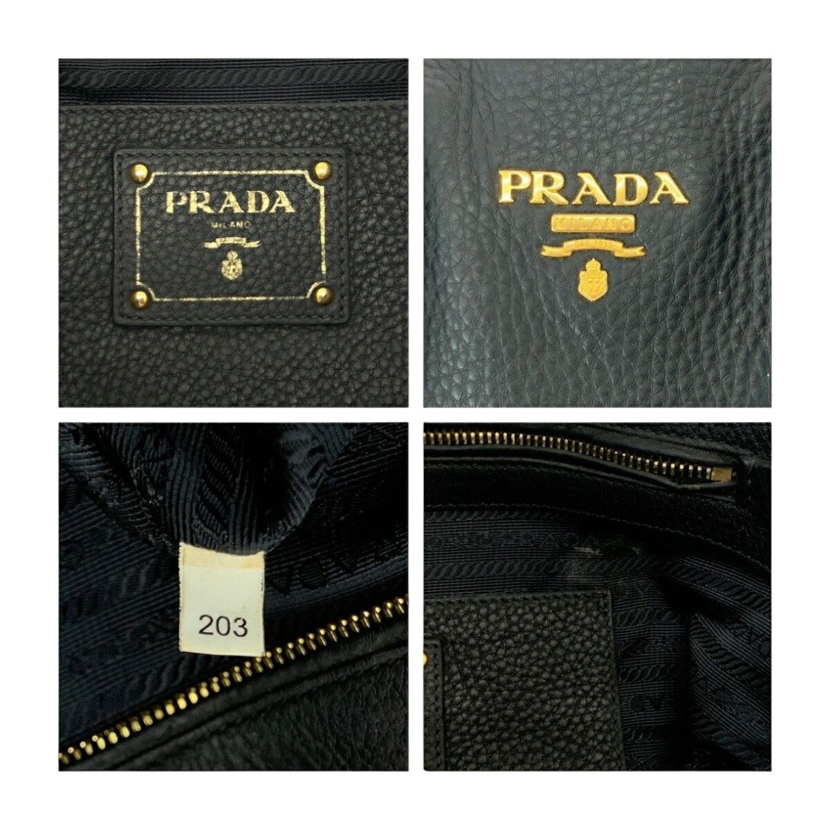 Prada Prada Prada Vitello Daino Leather Handbag Leather Tote Bag BN2419 DUTY FREE for USA Size ONE SIZE - 4 Thumbnail