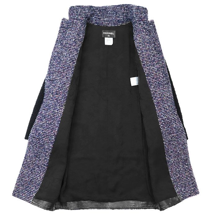 Chanel Chanel Chanel P52273 Tweed Cashmere Silk Wool Long Coat Others Outerwear P52273 DUTY FREE for USA Size ONE SIZE - 9 Thumbnail
