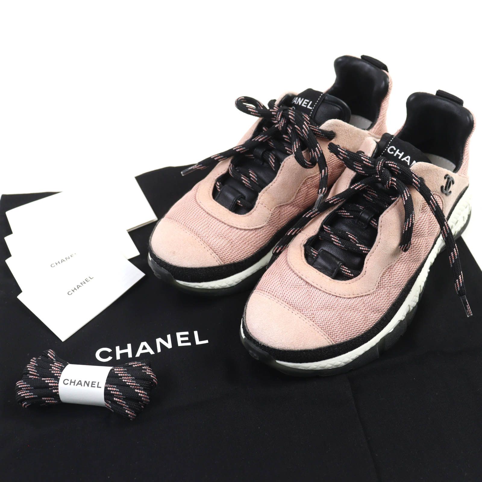 Chanel Chanel Chanel COCO Mark Matelasse Suede Leather Sneakers Leather Shoes G38290 DUTY FREE for USA Size ONE SIZE - 2 Thumbnail