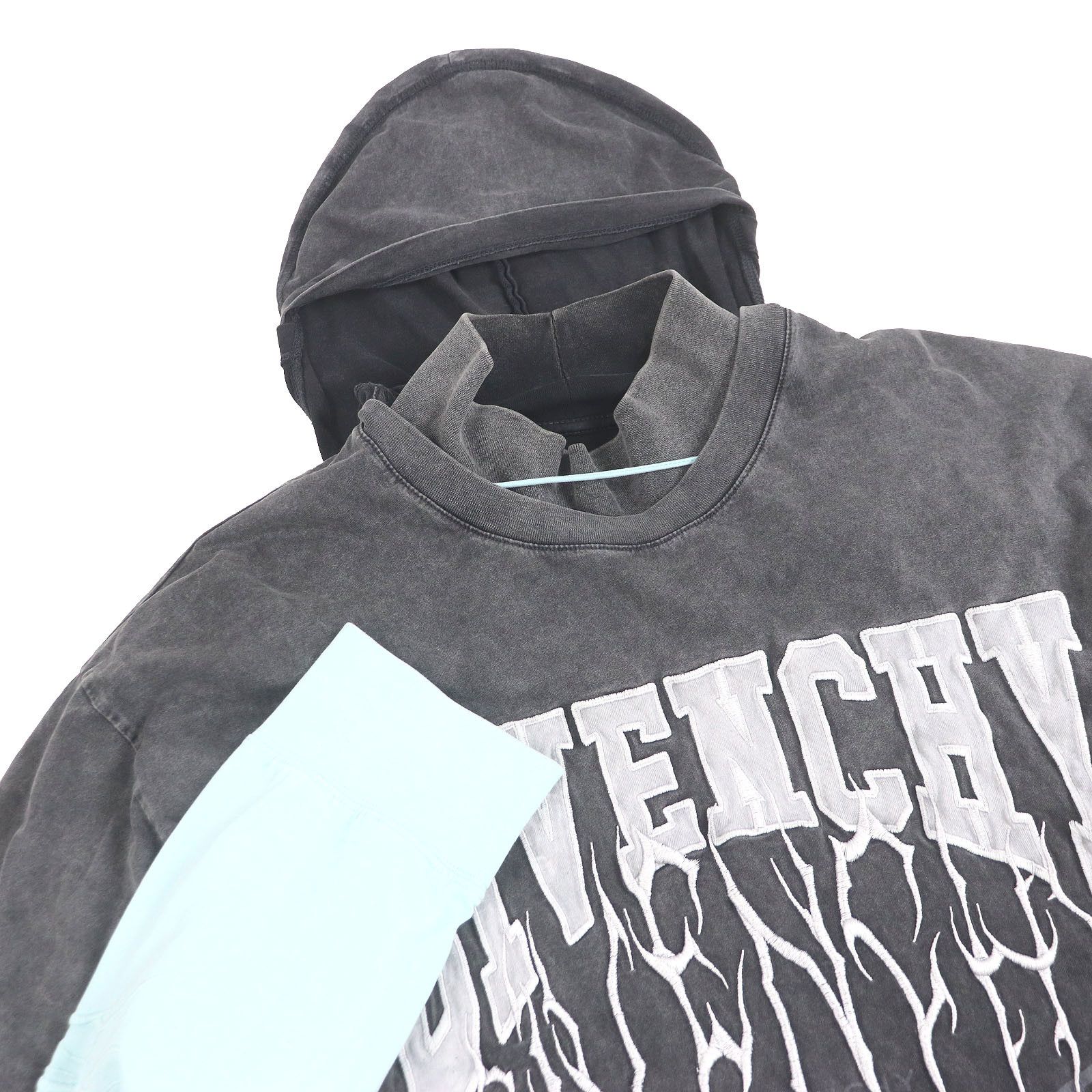 Givenchy Givenchy GIVENCHY Overlapped Embroidered Long-sleeved T-shirt Cotton T-Shirts BM71FK3YBT DUTY FREE for USA Size ONE SIZE - 2 Thumbnail