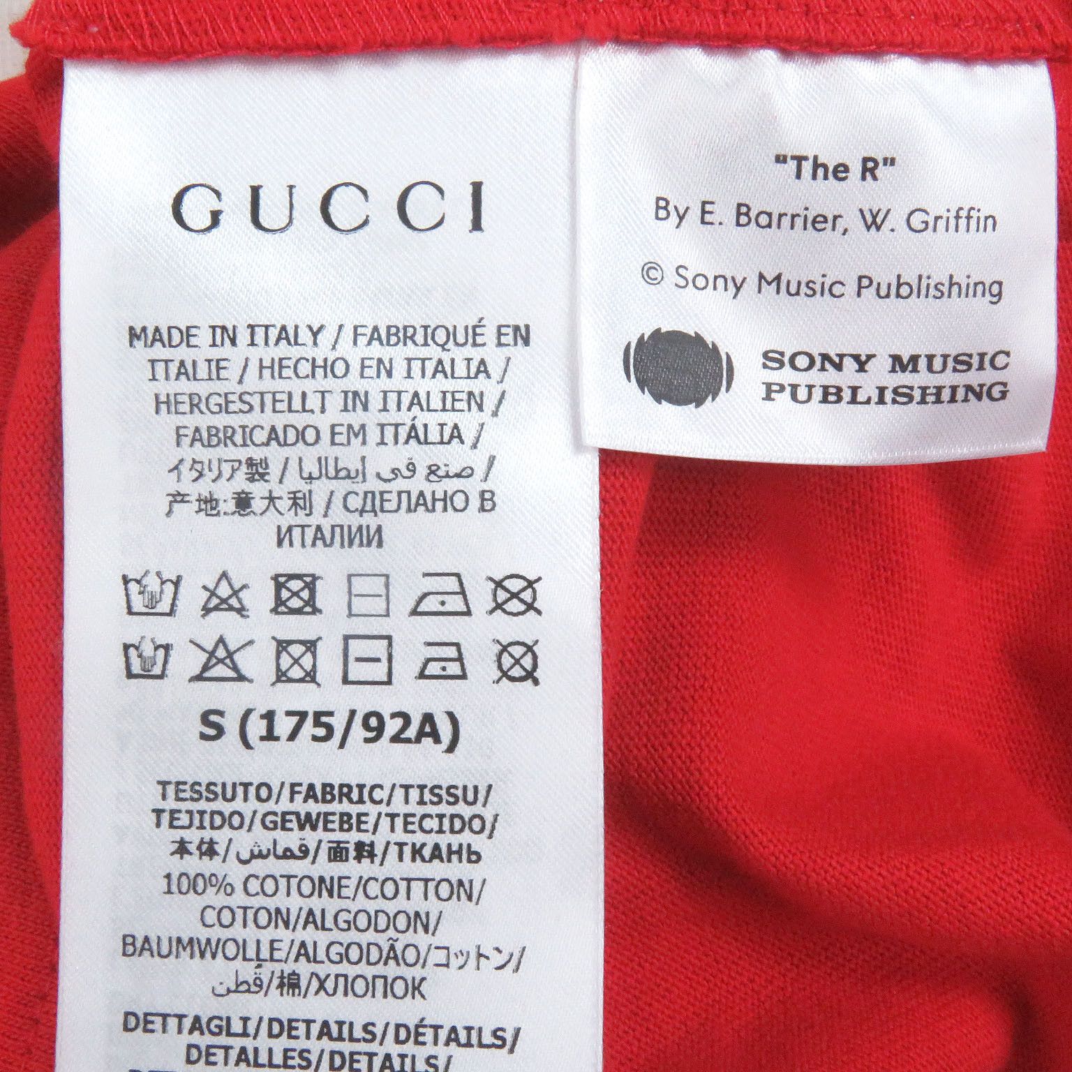 Gucci Gucci Gucci 100th Anniversary Cotton T-shirt Cotton T-Shirts 655459 DUTY FREE for USA Size ONE SIZE - 5 Thumbnail