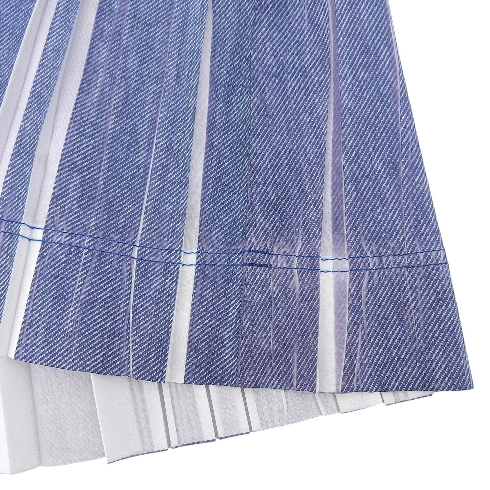 Issey Miyake Issey Miyake PLEATS PLEASE Denim Transfer Pleated Polyester Skirt Others Skirts PP11-JG614 DUTY FREE for USA Size ONE SIZE - 7 Thumbnail