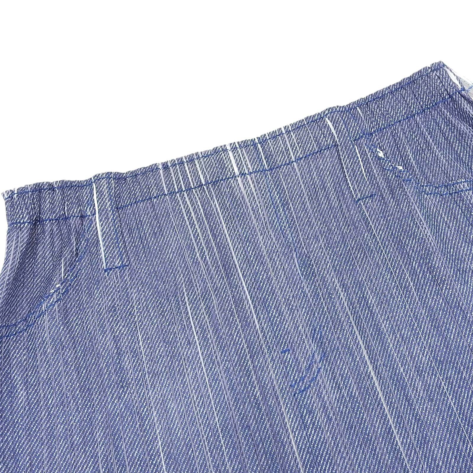 Issey Miyake Issey Miyake PLEATS PLEASE Denim Transfer Pleated Polyester Skirt Others Skirts PP11-JG614 DUTY FREE for USA Size ONE SIZE - 3 Thumbnail