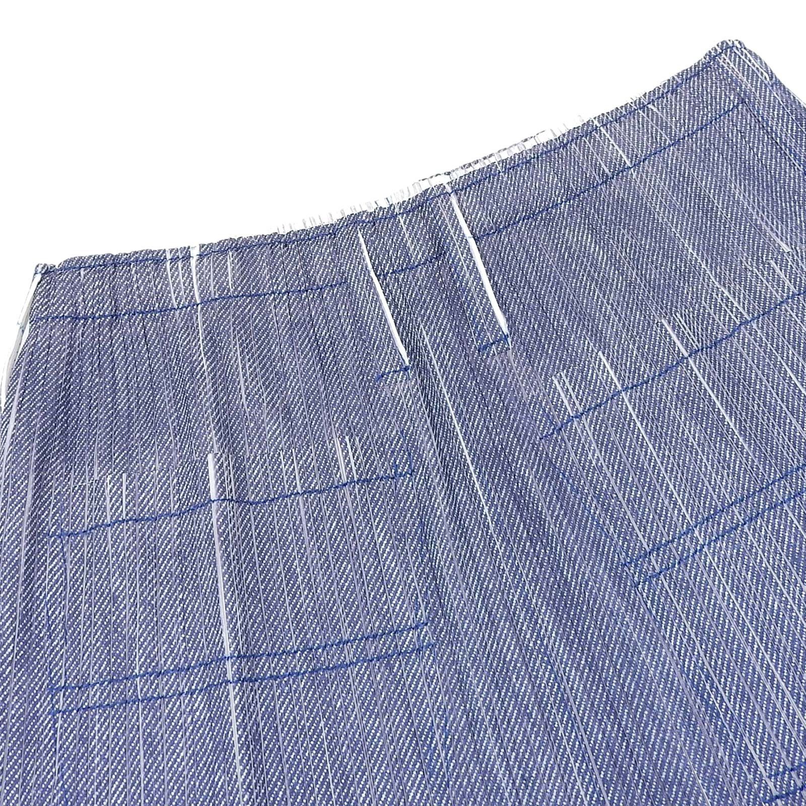 Issey Miyake Issey Miyake PLEATS PLEASE Denim Transfer Pleated Polyester Skirt Others Skirts PP11-JG614 DUTY FREE for USA Size ONE SIZE - 4 Thumbnail