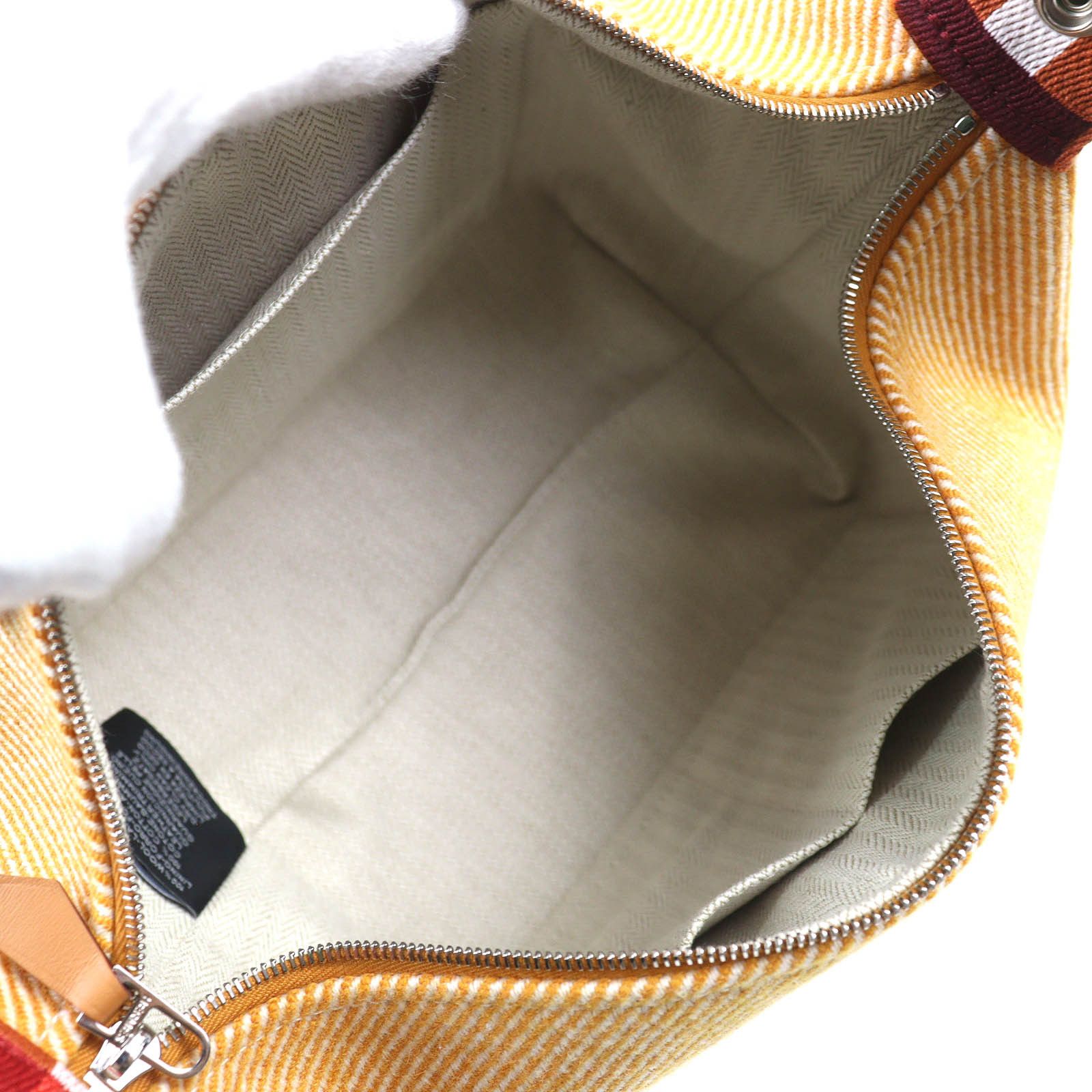 Hermes Hermes Hermes Bride a Black PM Kare H logo Wool Handbag Natural Material Vanity Bag DUTY FREE for USA Size ONE SIZE - 7 Thumbnail