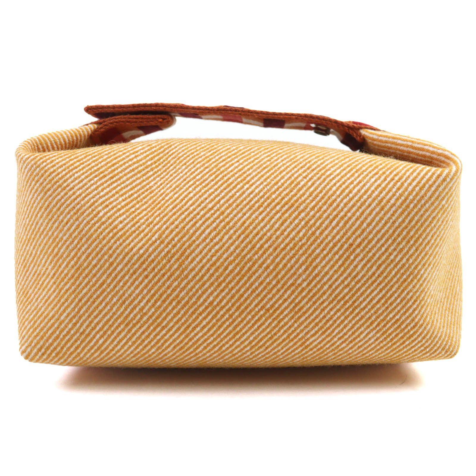 Hermes Hermes Hermes Bride a Black PM Kare H logo Wool Handbag Natural Material Vanity Bag DUTY FREE for USA Size ONE SIZE - 2 Thumbnail