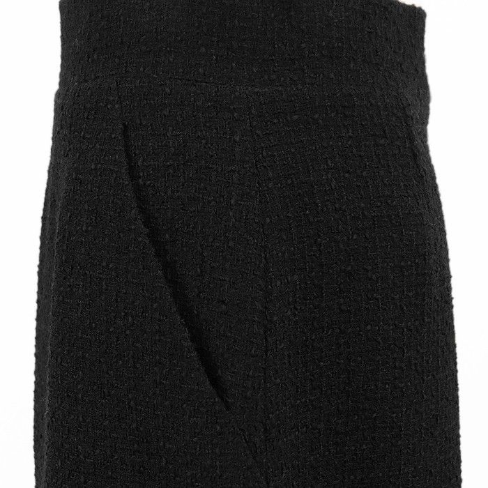 Chanel Chanel Chanel 09C P34889 Tweed Wool Skirt Leather Skirts P34889 DUTY FREE for USA Size ONE SIZE - 4 Thumbnail