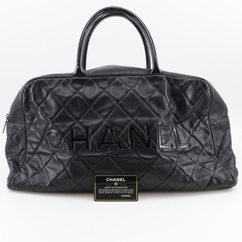 Chanel Chanel Chanel Matelasse Caviar Skin Boston Bag Leather Travel Bag DUTY FREE for USA Size ONE SIZE - 20 Thumbnail