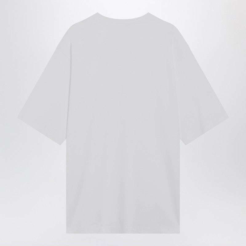 Prada Prada White T-Shirt With Triangle Logo Size US M / EU 48-50 / 2 - 2 Thumbnail