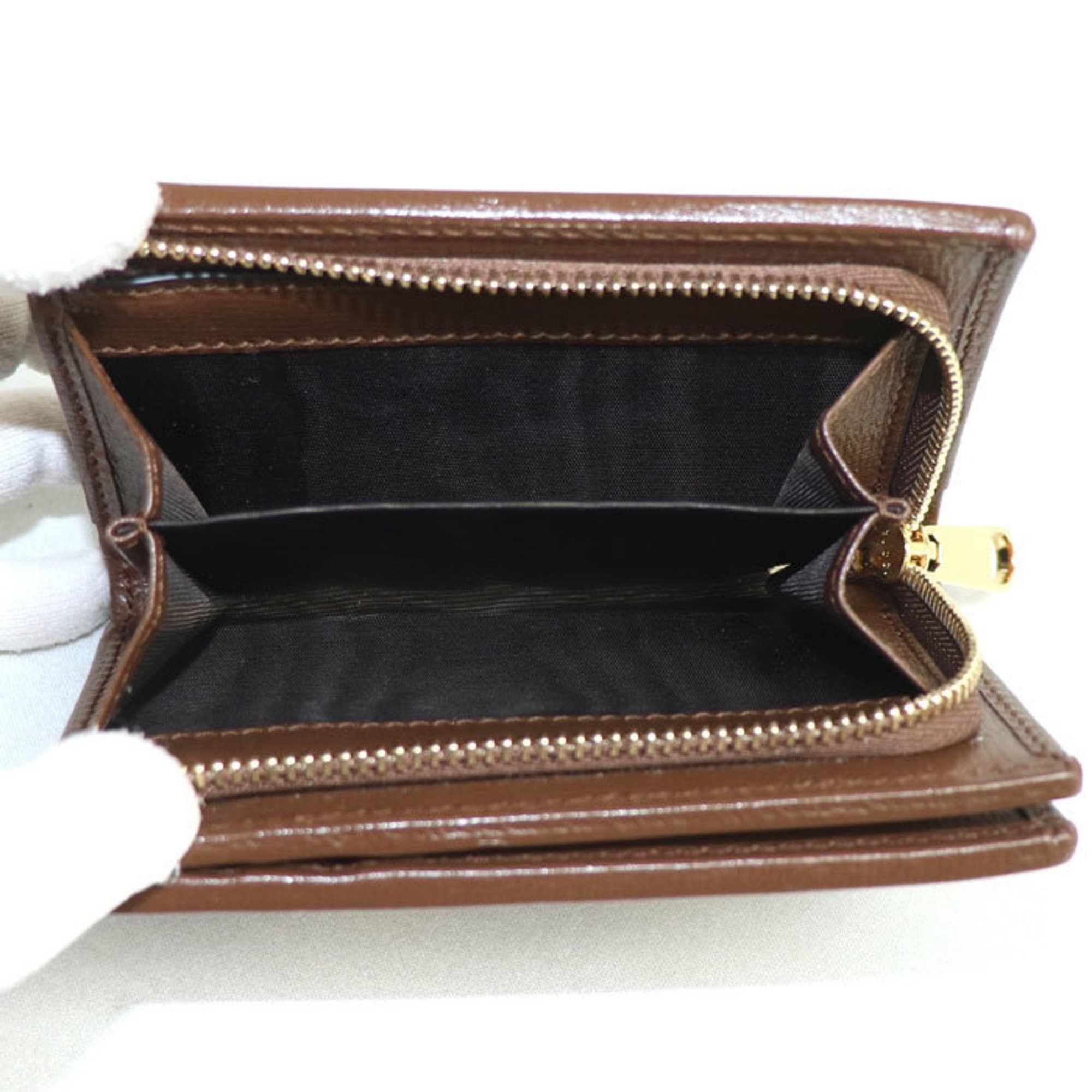 Gucci GUCCI Horsebit 1955 Card Case Wallet Bifold Beige/Ebony ?726846 92TCG 8563 Women's Size ONE SIZE - 5 Thumbnail