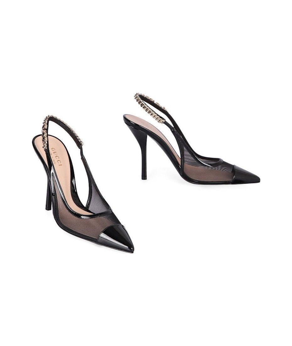 Gucci gucci signoria slingback pump mesh in black Size US 7 / IT 37 - 2 Thumbnail