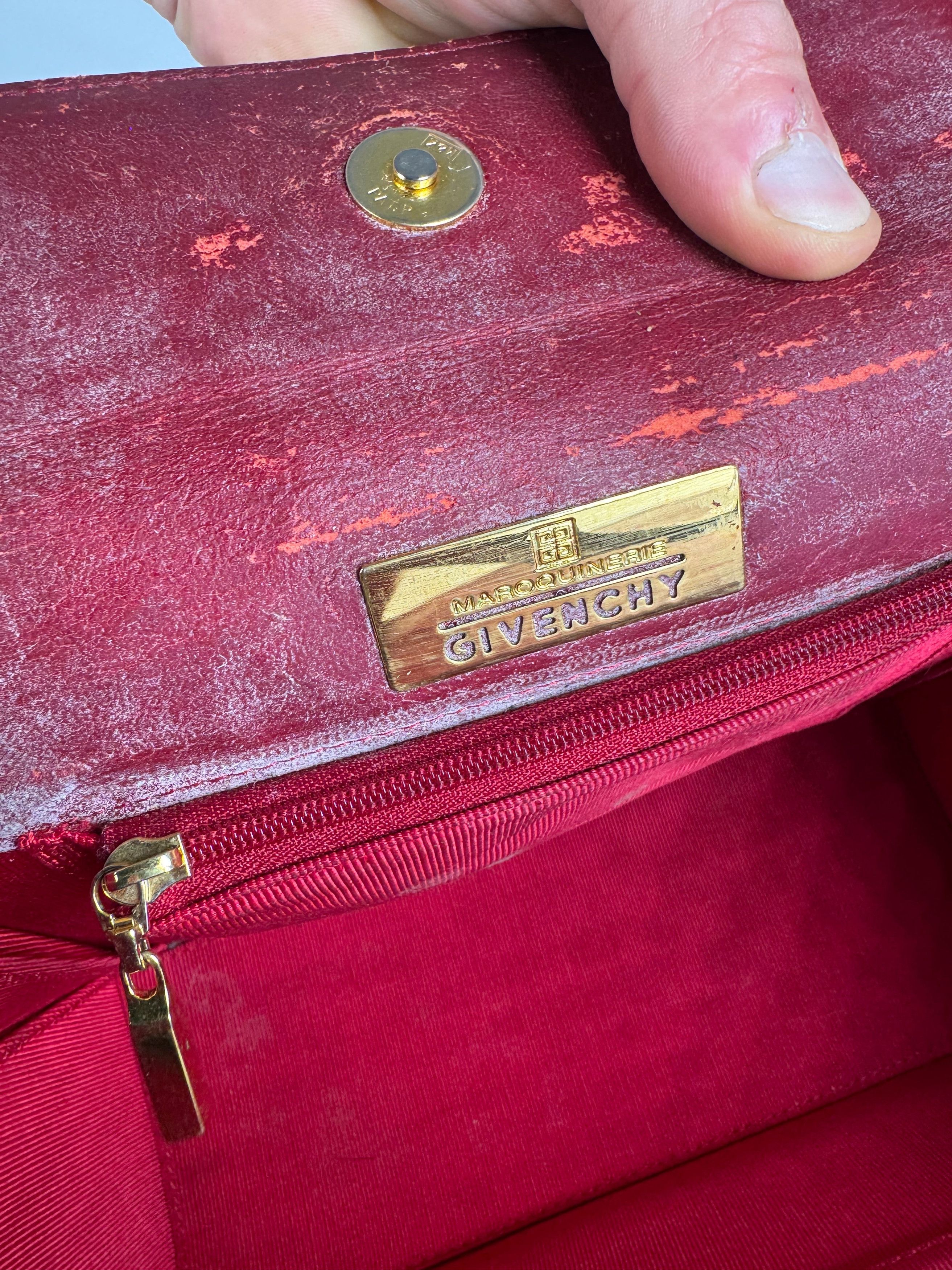 Givenchy Vintage Patent Leather Handbag Red Size ONE SIZE - 4 Thumbnail
