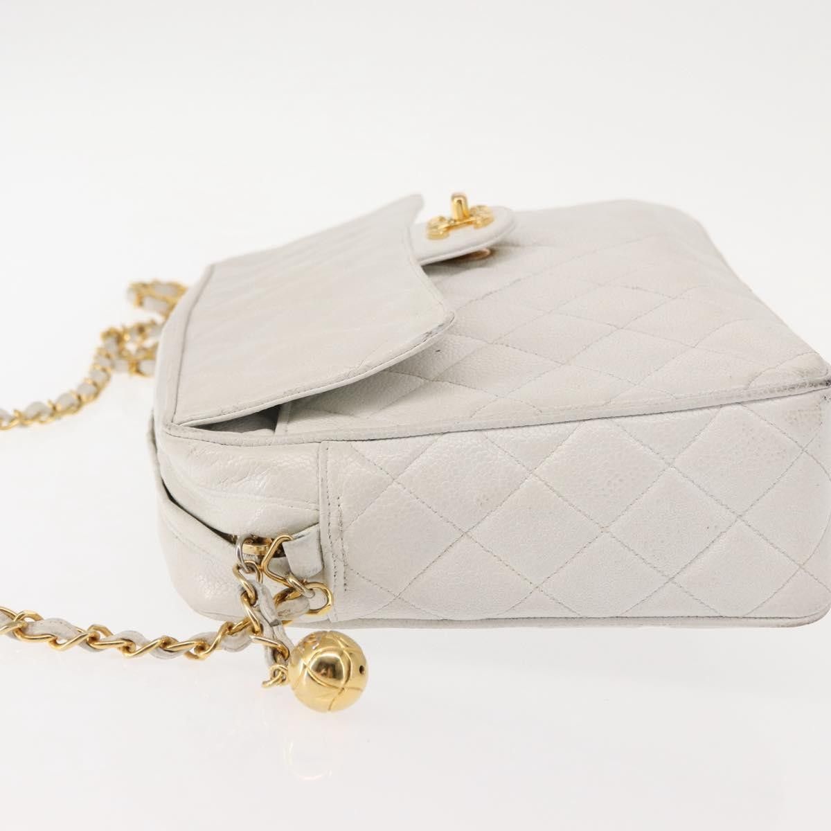Chanel Chanel Vintage Front Pocket Camera Shoulder Bag Quilted Caviar Size ONE SIZE - 4 Thumbnail