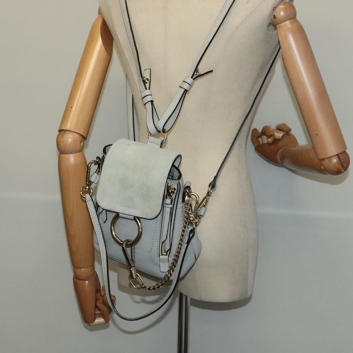 Chloe Chloe Faye Backpack Leather and Suede Size ONE SIZE - 13 Thumbnail