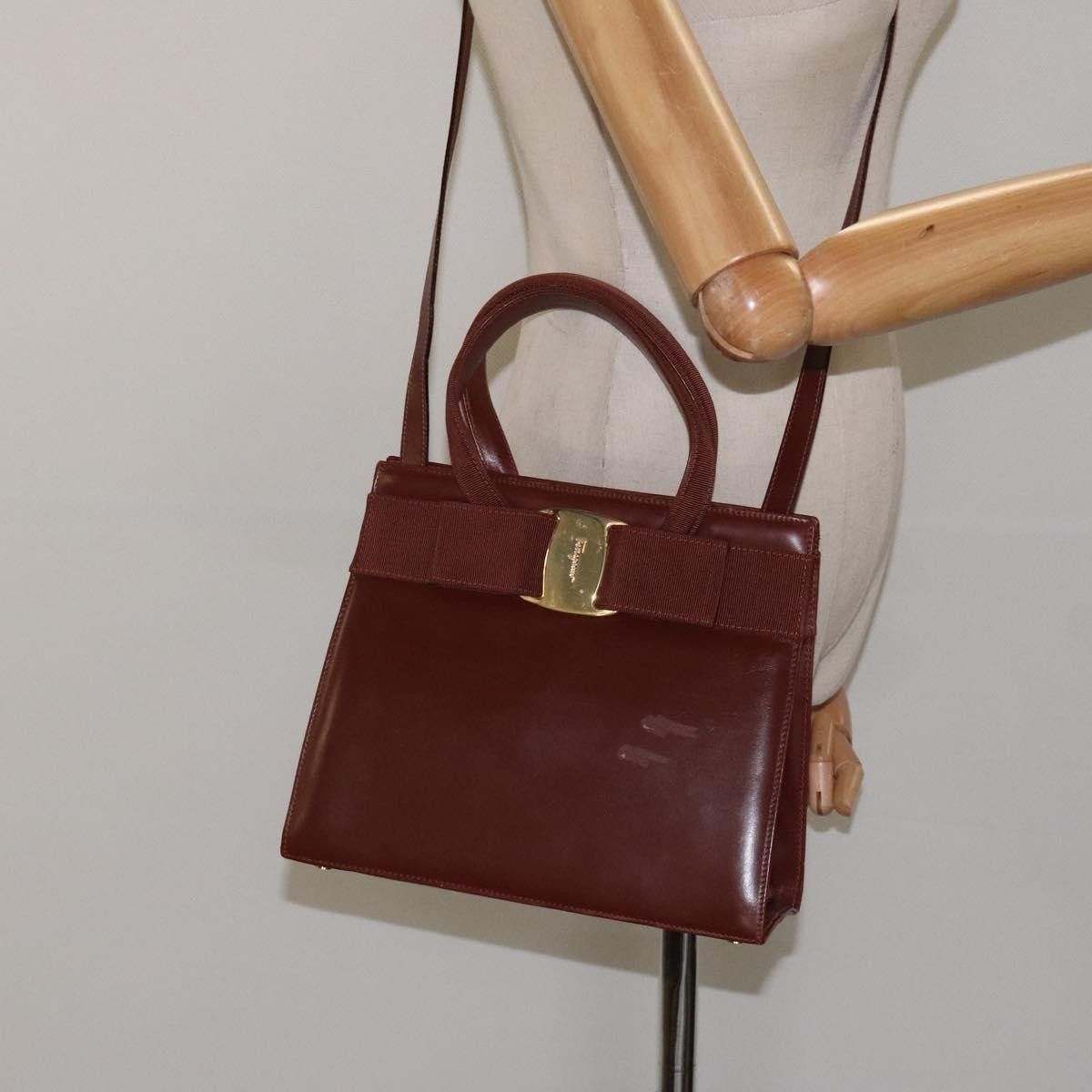 Salvatore Ferragamo Salvatore Ferragamo Convertible Vara Bow Tote Leather Size ONE SIZE - 13 Thumbnail