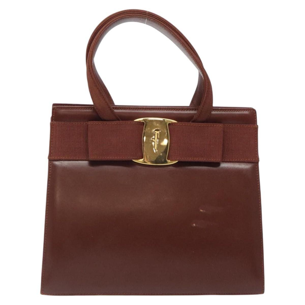 Salvatore Ferragamo Salvatore Ferragamo Convertible Vara Bow Tote Leather Size ONE SIZE - 18 Thumbnail