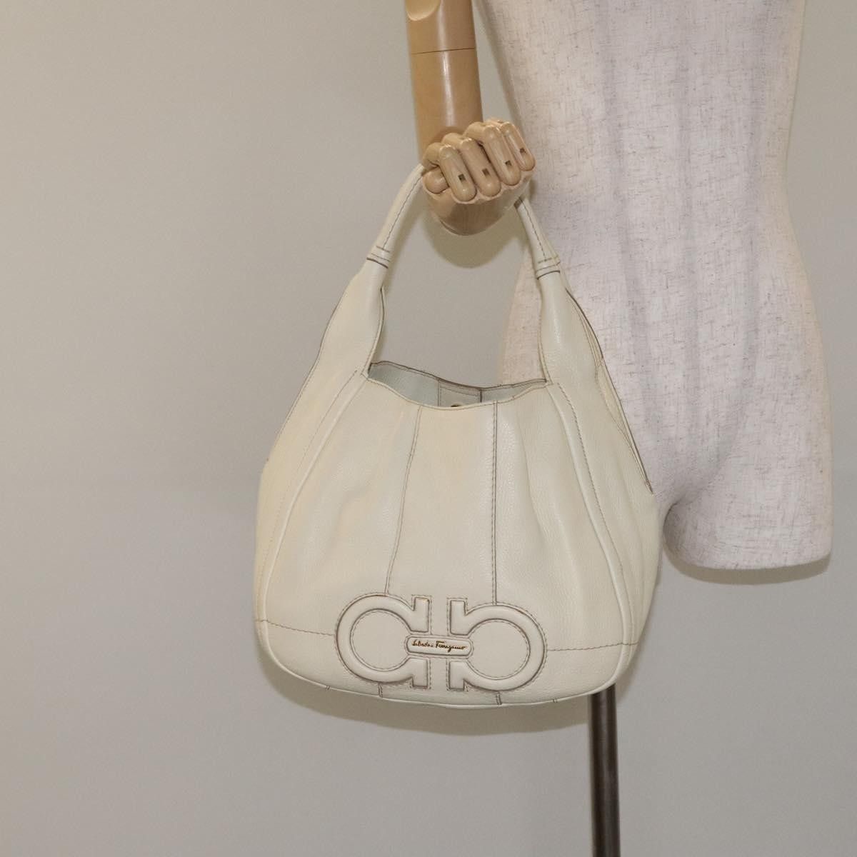 Salvatore Ferragamo Salvatore Ferragamo Gancini Hobo Stitched Leather Size ONE SIZE - 13 Thumbnail