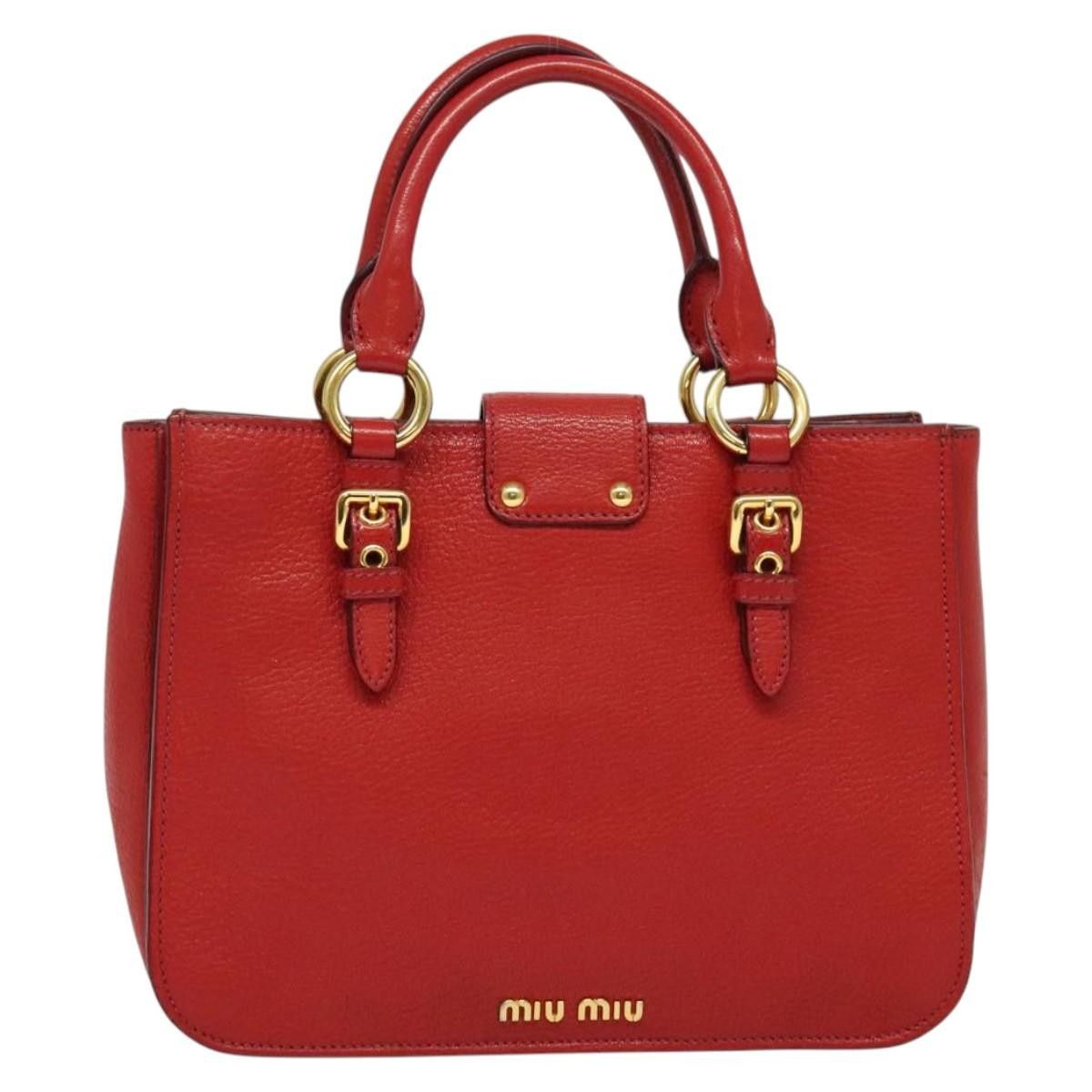 Miu Miu Miu Miu Madras Convertible Lock Tote Leather Size ONE SIZE - 2 Thumbnail