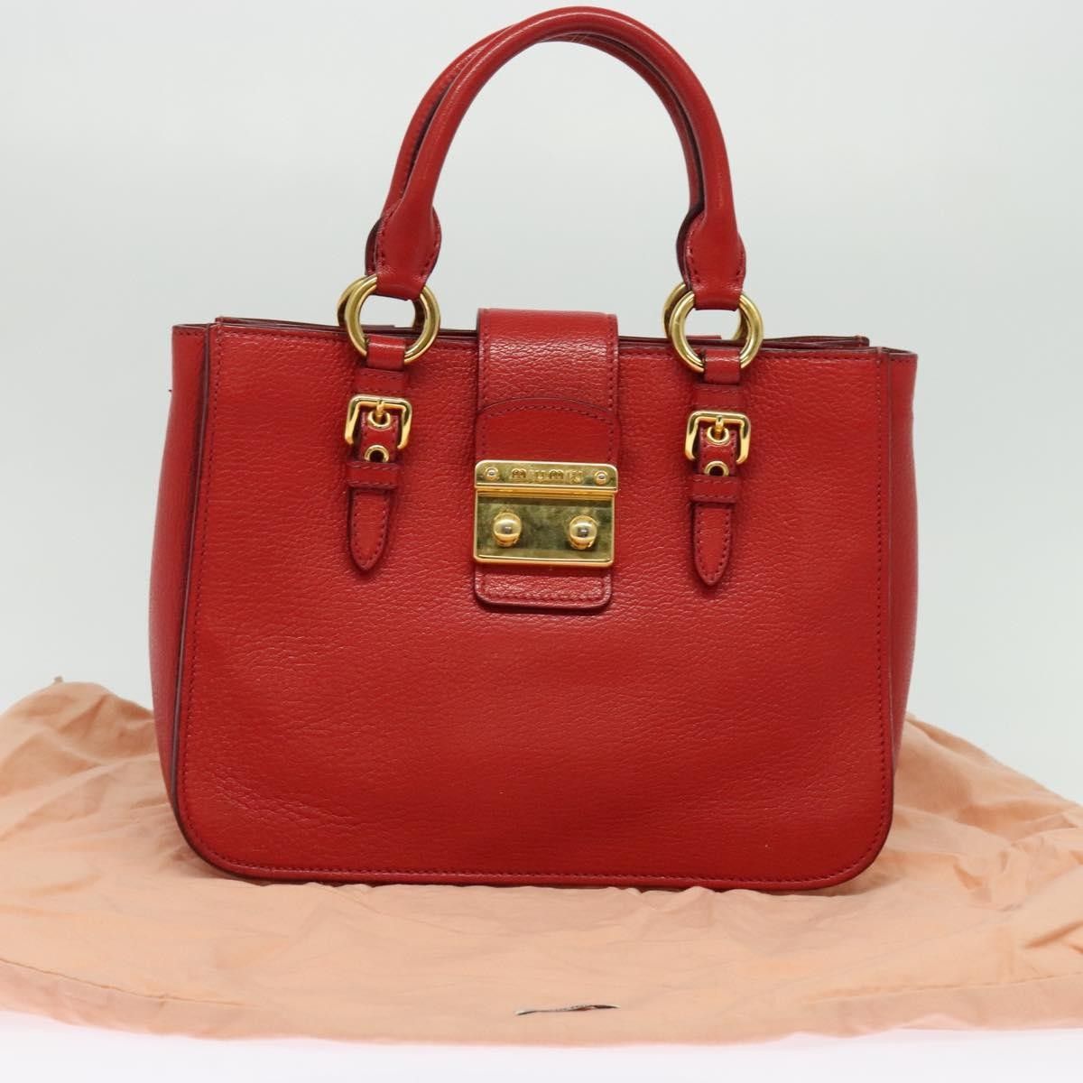 Miu Miu Miu Miu Madras Convertible Lock Tote Leather Size ONE SIZE - 16 Thumbnail