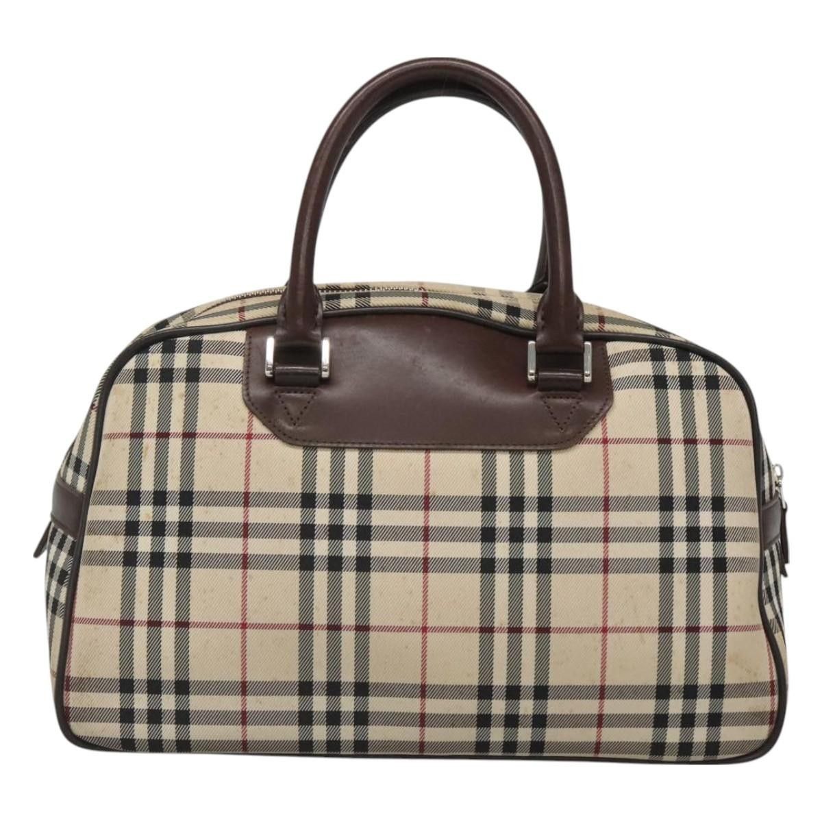 Burberry Burberry Nova Check Bowling Bag Canvas Size ONE SIZE - 2 Thumbnail