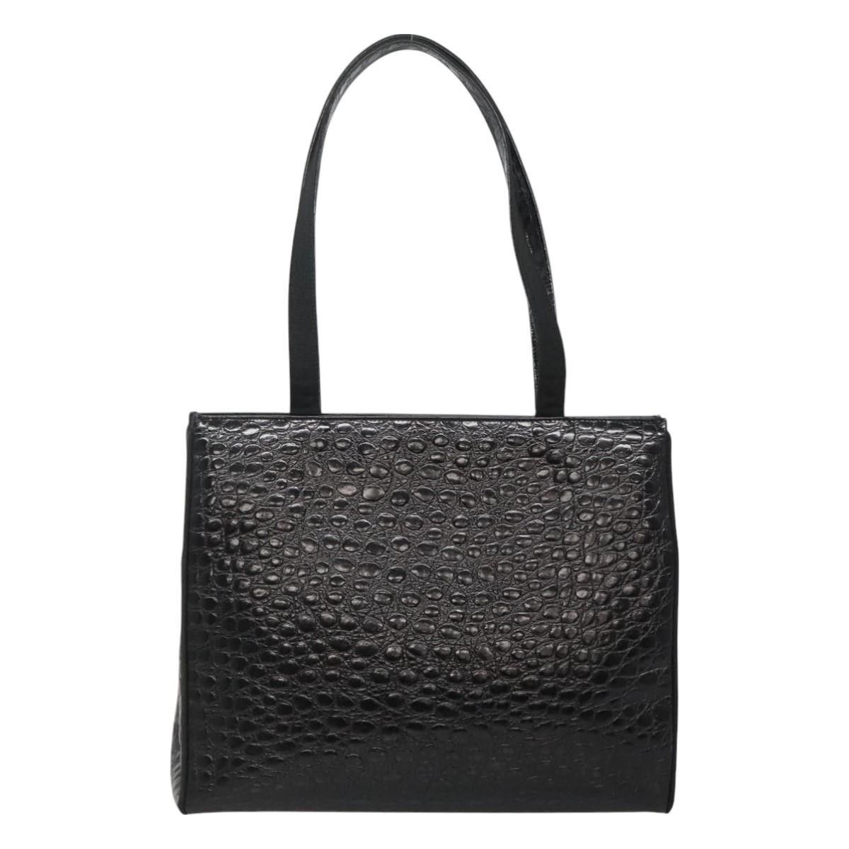 Salvatore Ferragamo Vintage Vara Bow Tote Lizard Embossed Leather