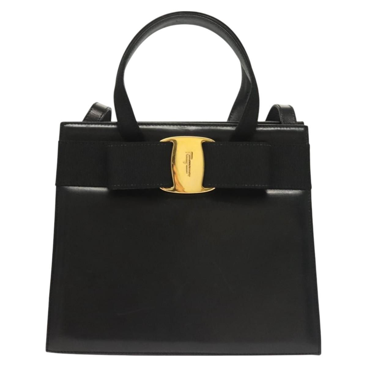 Salvatore Ferragamo Salvatore Ferragamo Convertible Vara Bow Tote Leather Size ONE SIZE - 18 Thumbnail