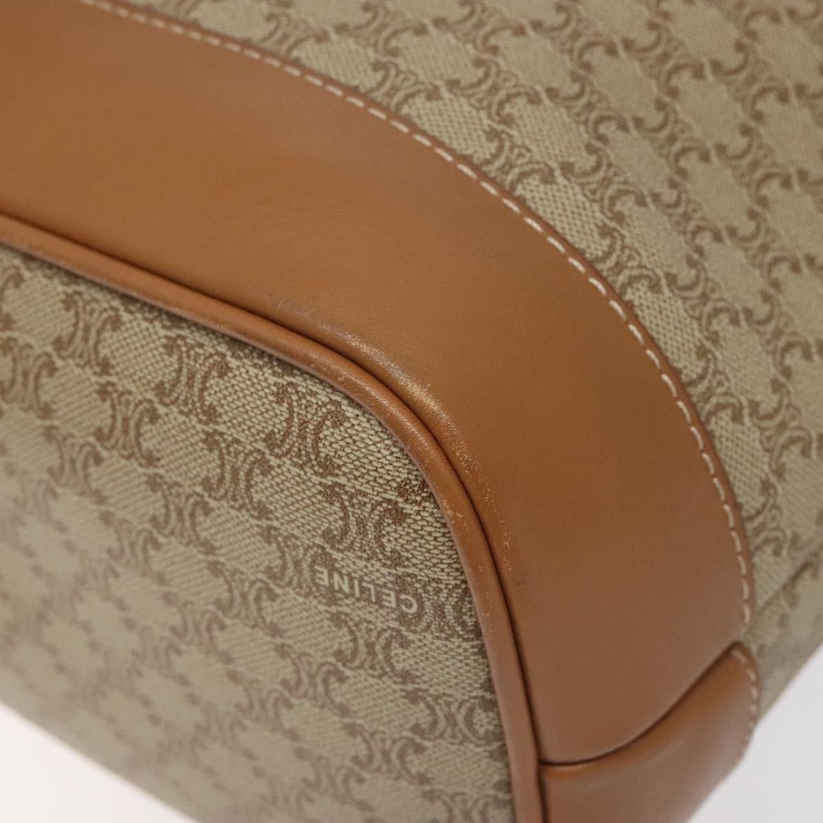 Celine Vintage Macadam Shoulder Bag Canvas and Leather
