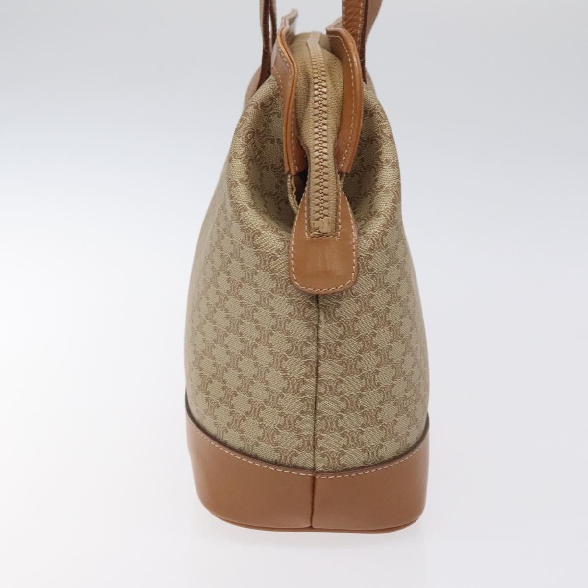 Celine Vintage Macadam Shoulder Bag Canvas and Leather