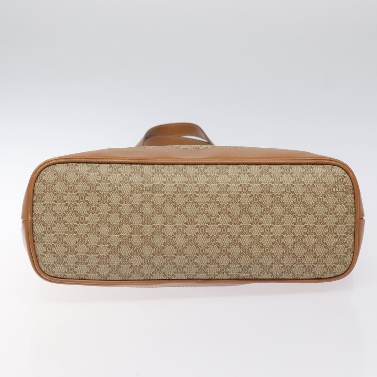 Celine Vintage Macadam Shoulder Bag Canvas and Leather