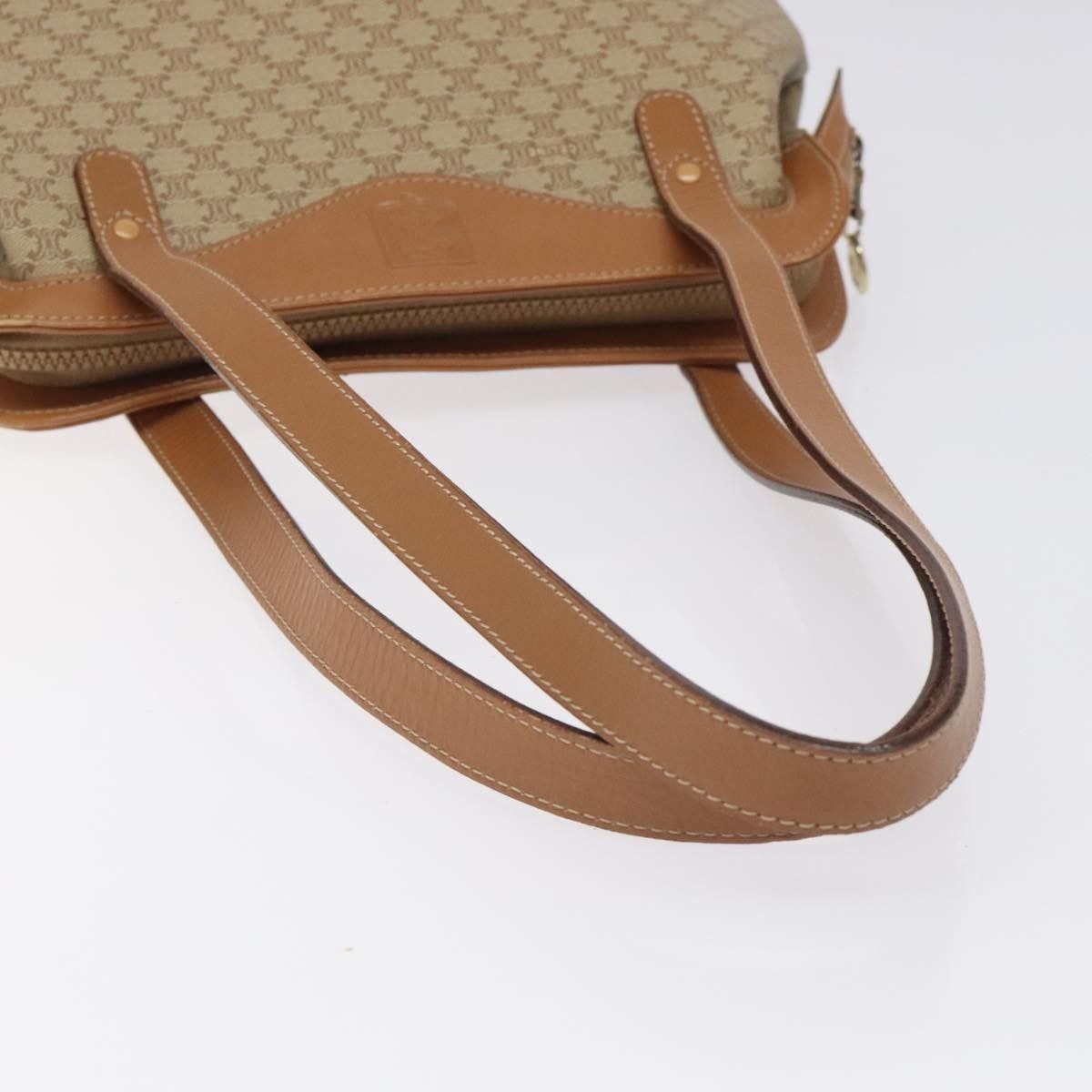 Celine Vintage Macadam Shoulder Bag Canvas and Leather