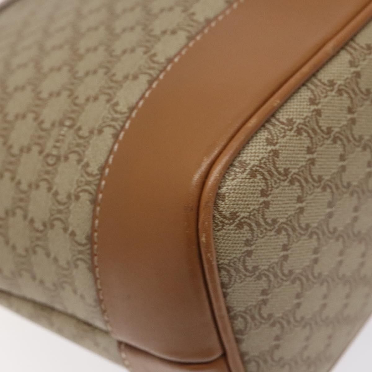 Celine Vintage Macadam Shoulder Bag Canvas and Leather