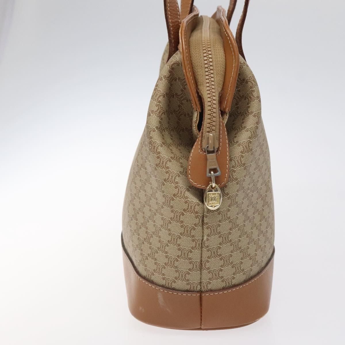 Celine Vintage Macadam Shoulder Bag Canvas and Leather