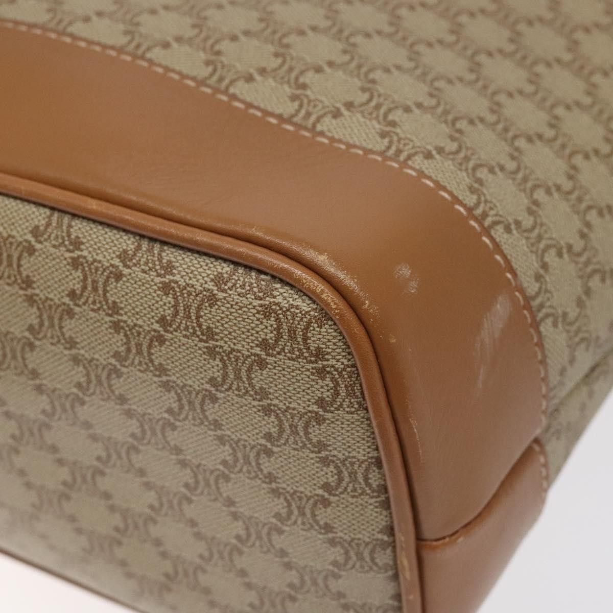 Celine Vintage Macadam Shoulder Bag Canvas and Leather
