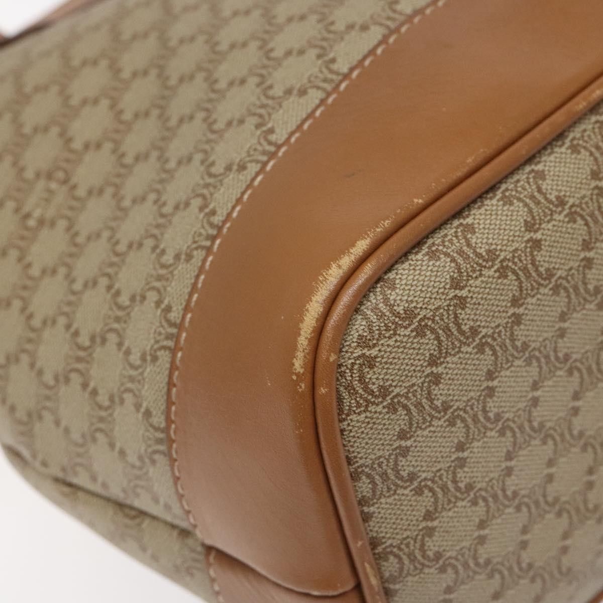 Celine Vintage Macadam Shoulder Bag Canvas and Leather