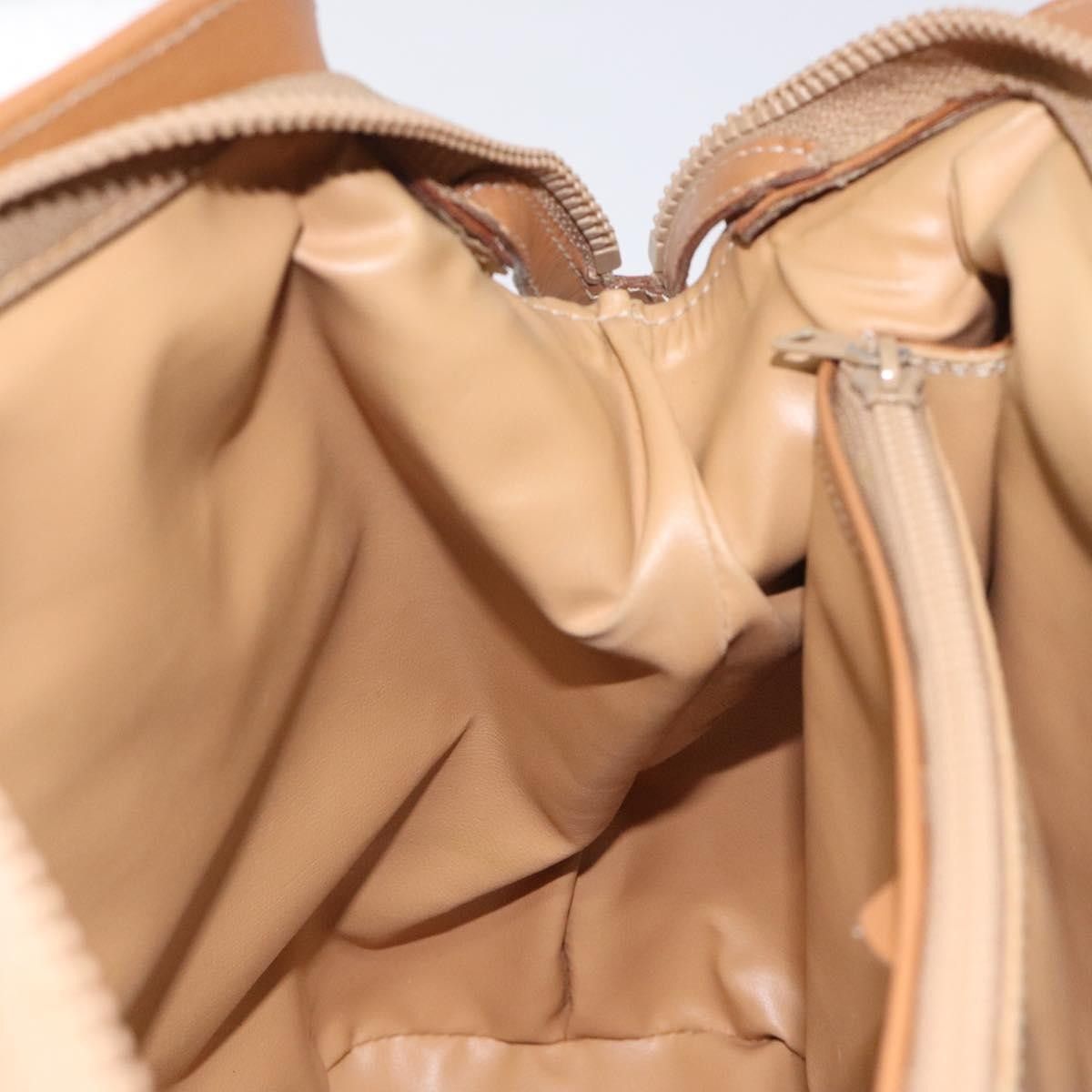 Celine Vintage Macadam Shoulder Bag Canvas and Leather