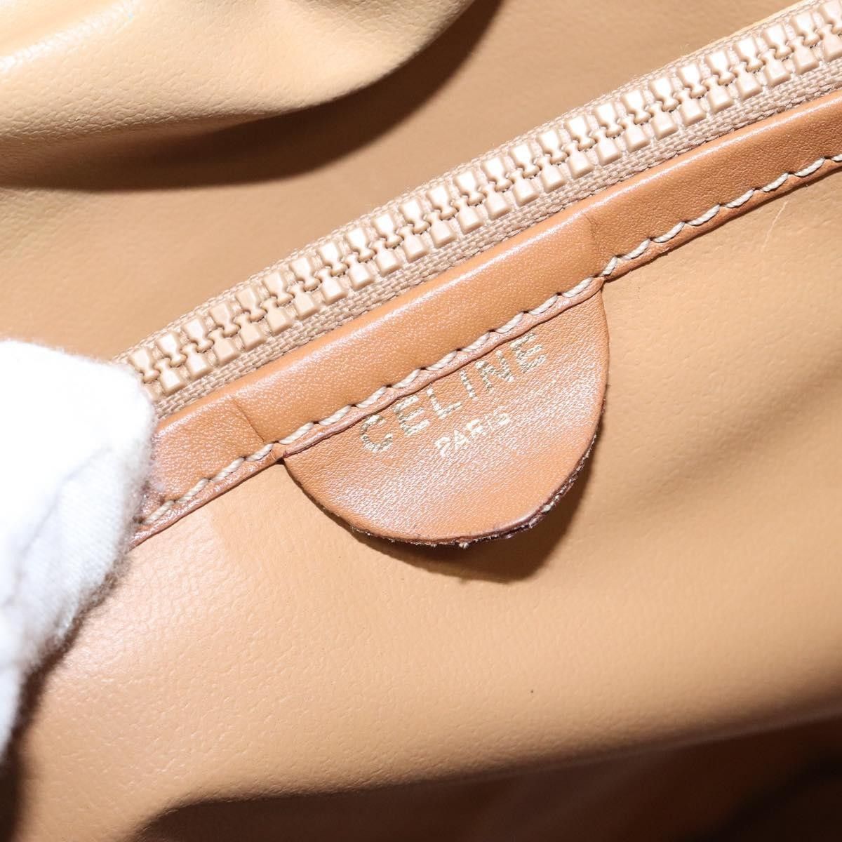 Celine Vintage Macadam Shoulder Bag Canvas and Leather