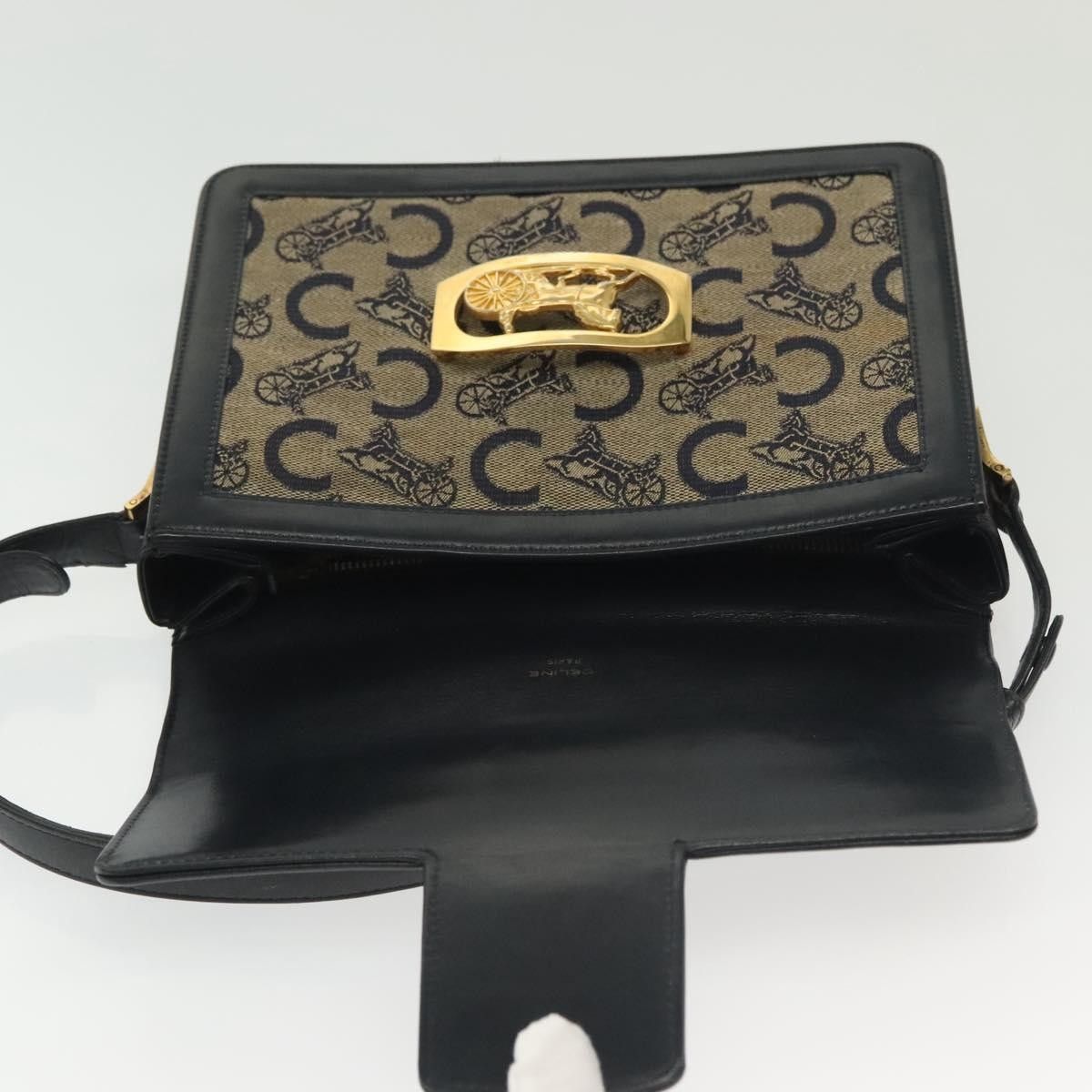 Celine Celine Horse Carriage Shoulder bag Macadam Canvas and leather Size ONE SIZE - 17 Thumbnail