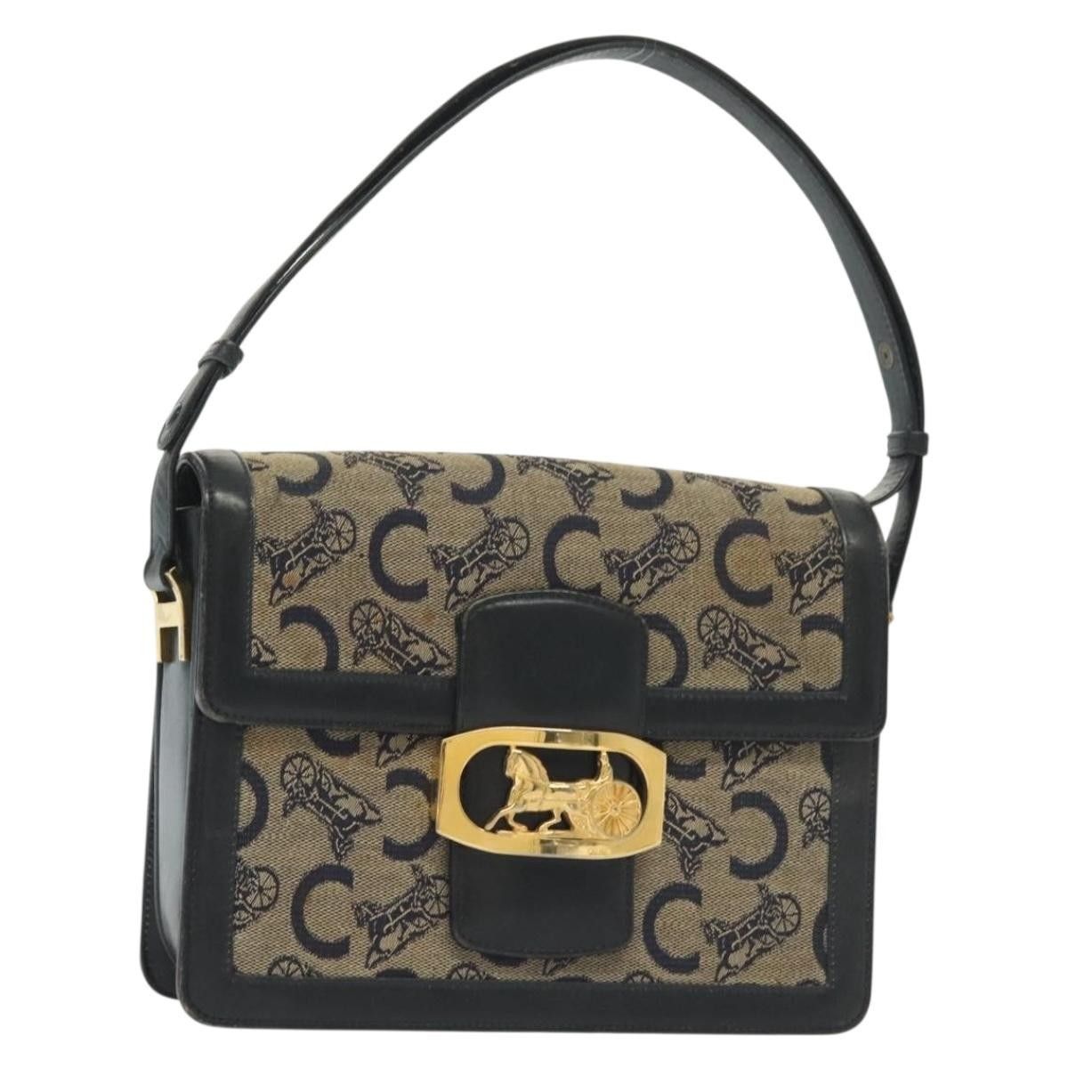 Celine Celine Horse Carriage Shoulder bag Macadam Canvas and leather Size ONE SIZE - 14 Thumbnail