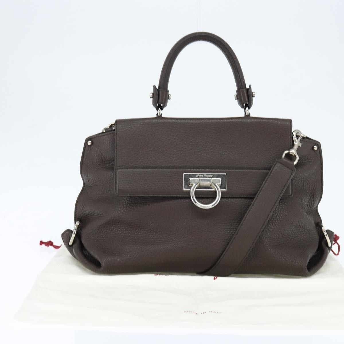 Salvatore Ferragamo Salvatore Ferragamo Gancini handbag Leather Size ONE SIZE - 15 Thumbnail