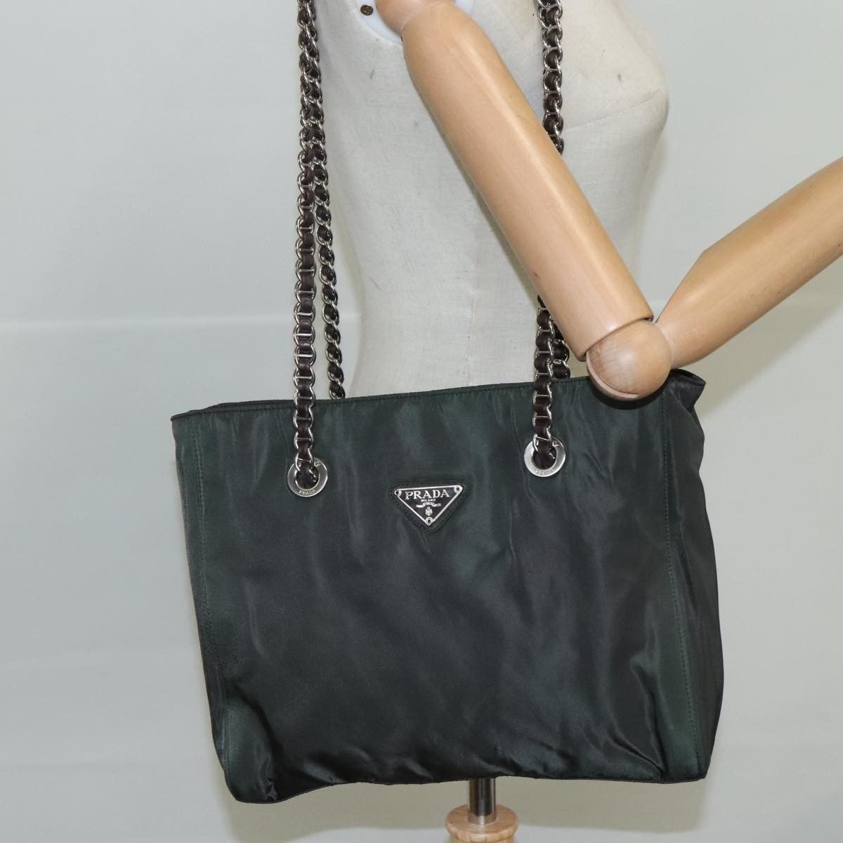 Prada Prada Vintage Chain Tote Tessuto Size ONE SIZE - 14 Thumbnail