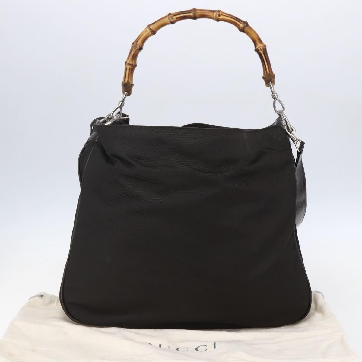 Gucci Gucci Vintage Bamboo Handle Bag Nylon Size ONE SIZE - 14 Thumbnail