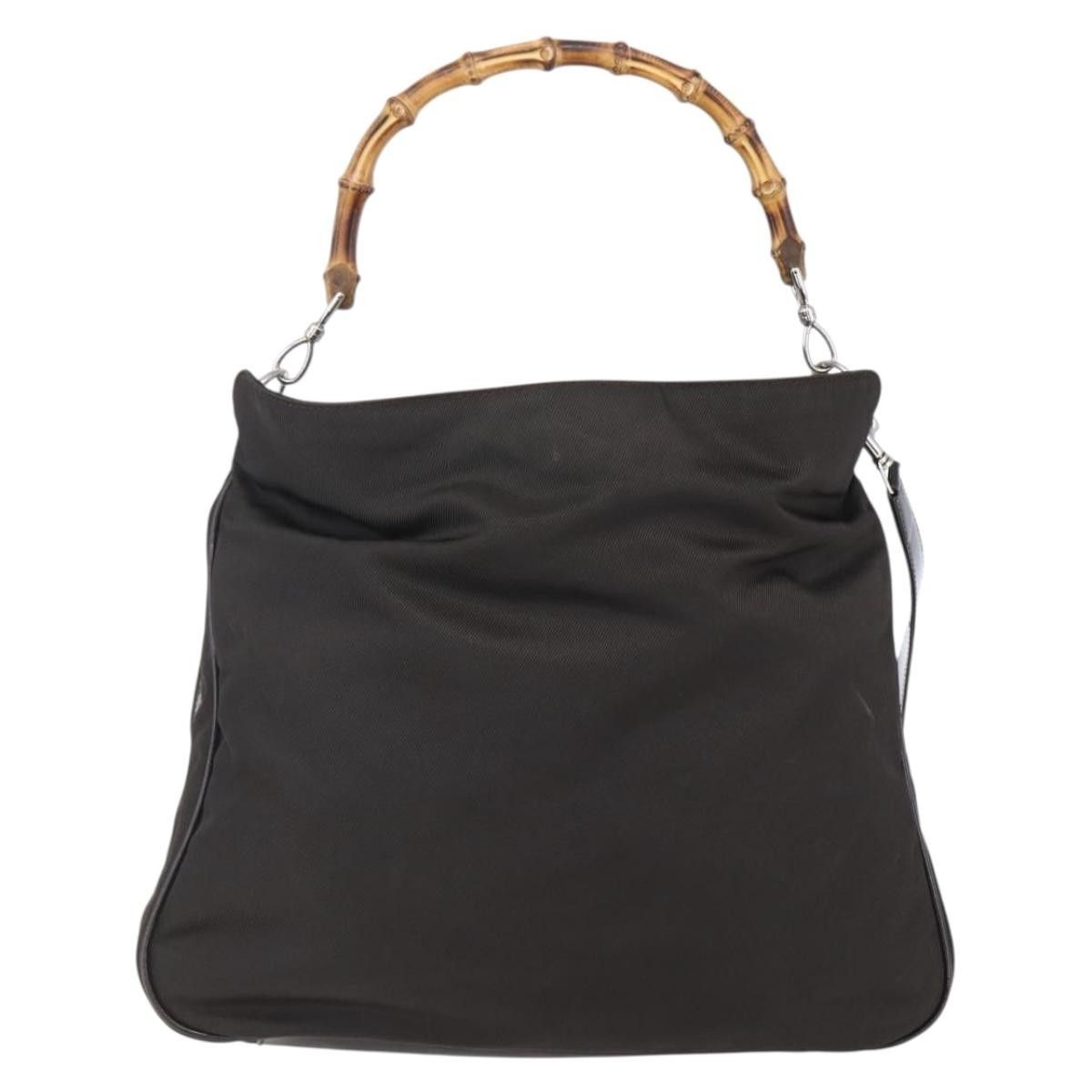 Gucci Gucci Vintage Bamboo Handle Bag Nylon Size ONE SIZE - 2 Thumbnail