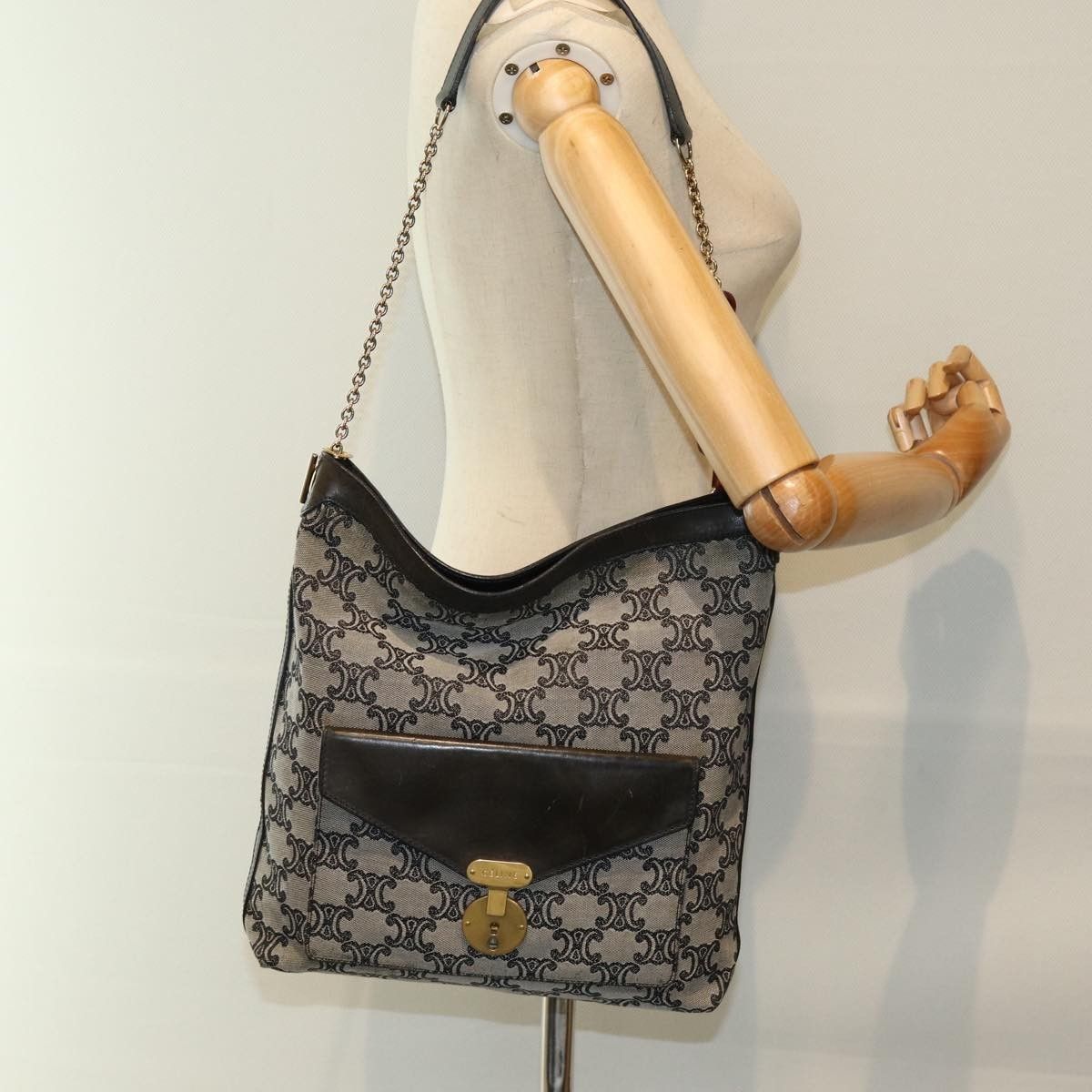 Celine Celine Vintage Triomphe Shoulder Bag Canvas Size ONE SIZE - 16 Thumbnail